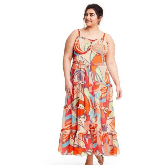 ALEXIS for Target 1X Floral Tiered Ruffle Dress - Picture 1 of 10